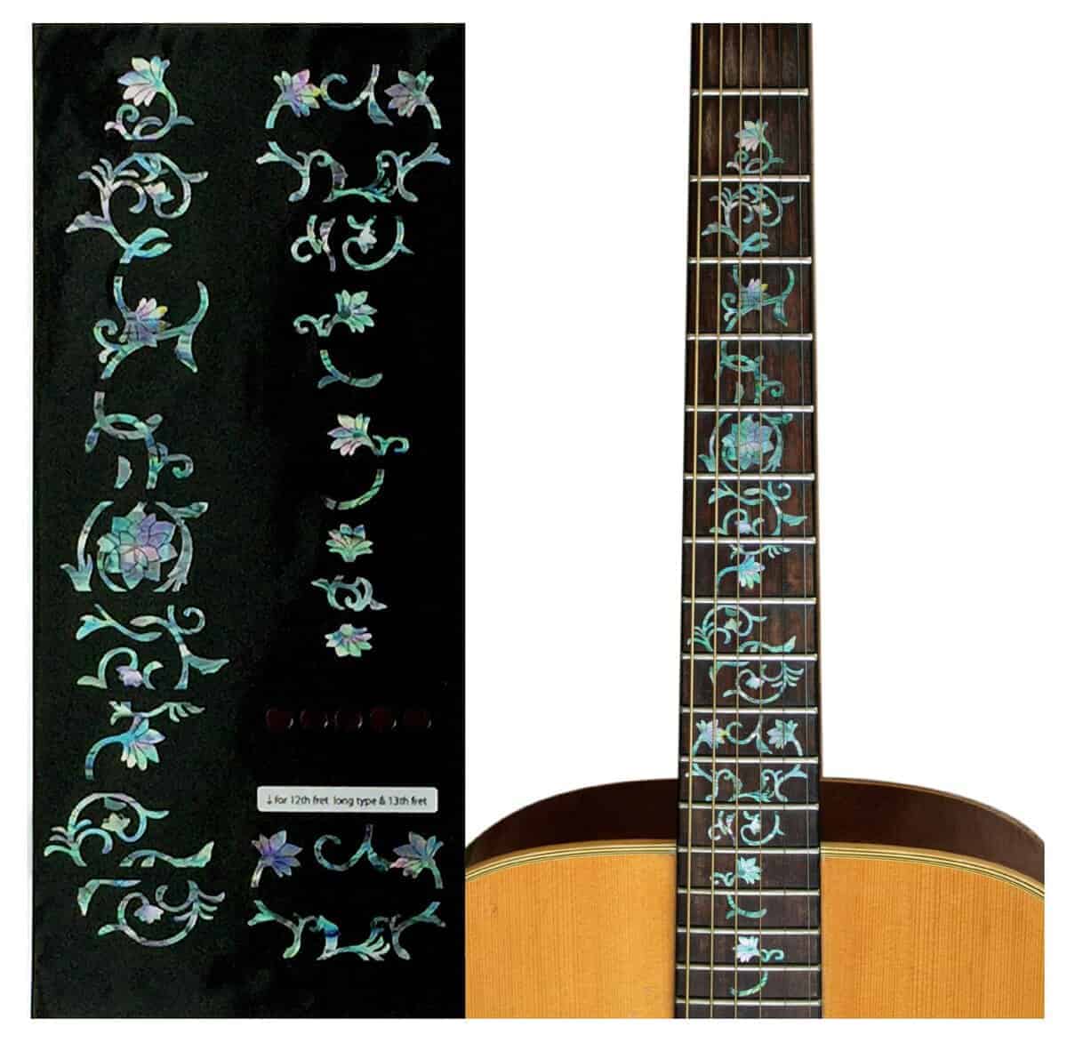 Calcomanía de incrustaciones de guitarra Jockomo Oriental
