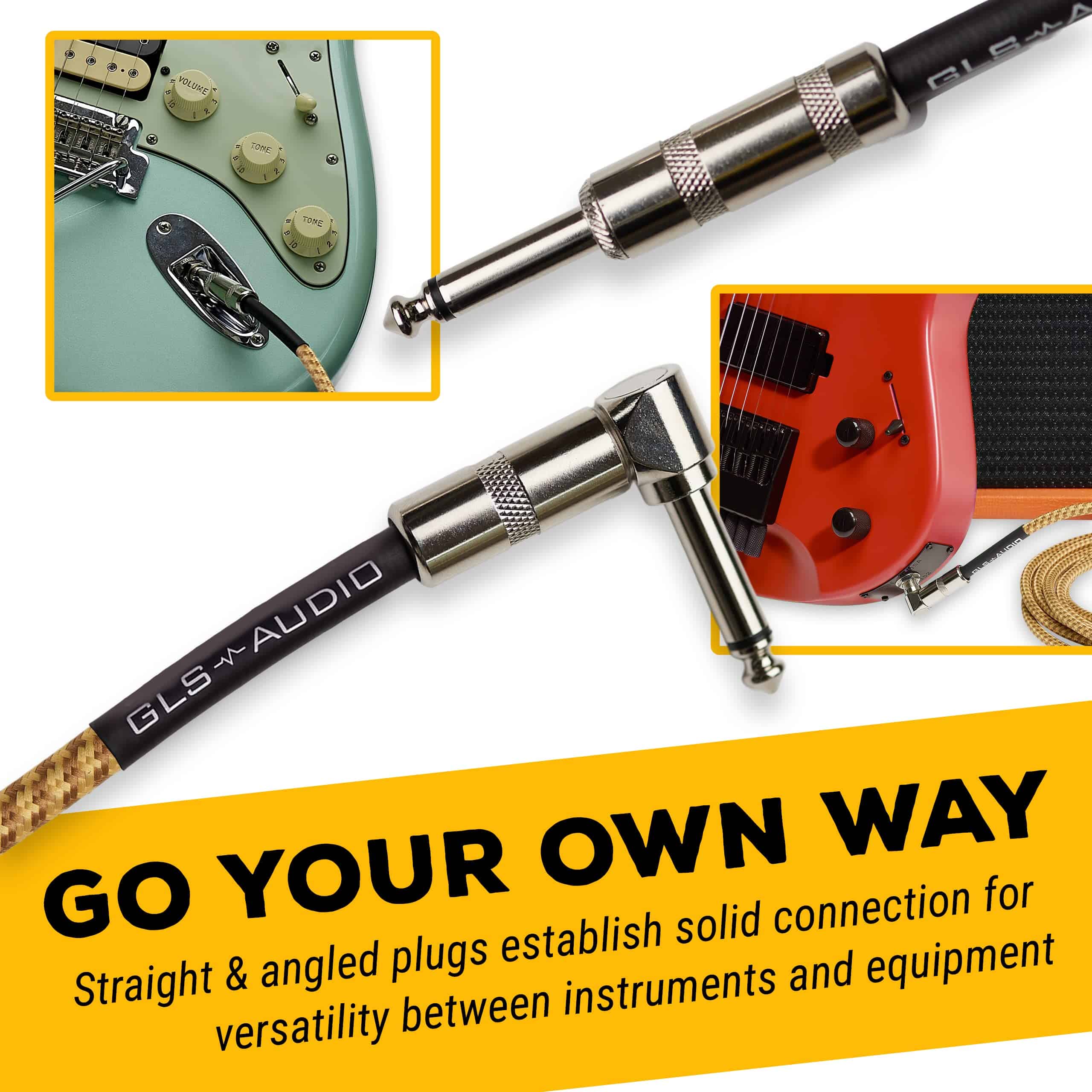 Cable de Instrumento GLS Audio - Cable para Amplificador de - Imagen 3