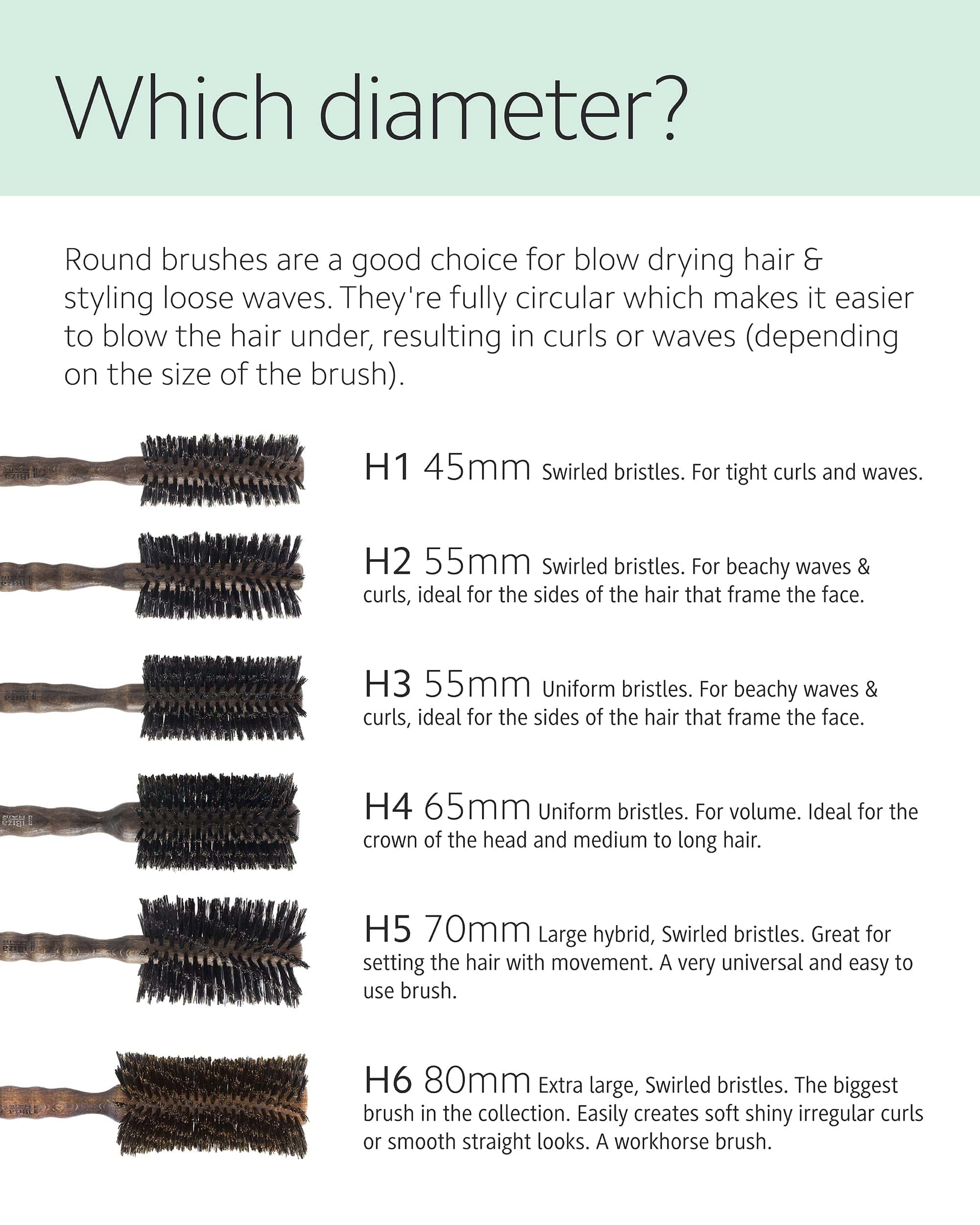 Cepillo Redondo para Cabello Ibiza Boar Bristle (H5-70mm) | - Imagen 5