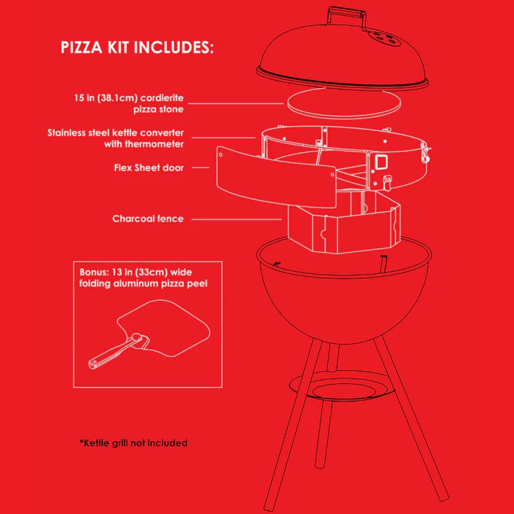 Kit de conversión para horno de pizza al aire libre - Imagen 6