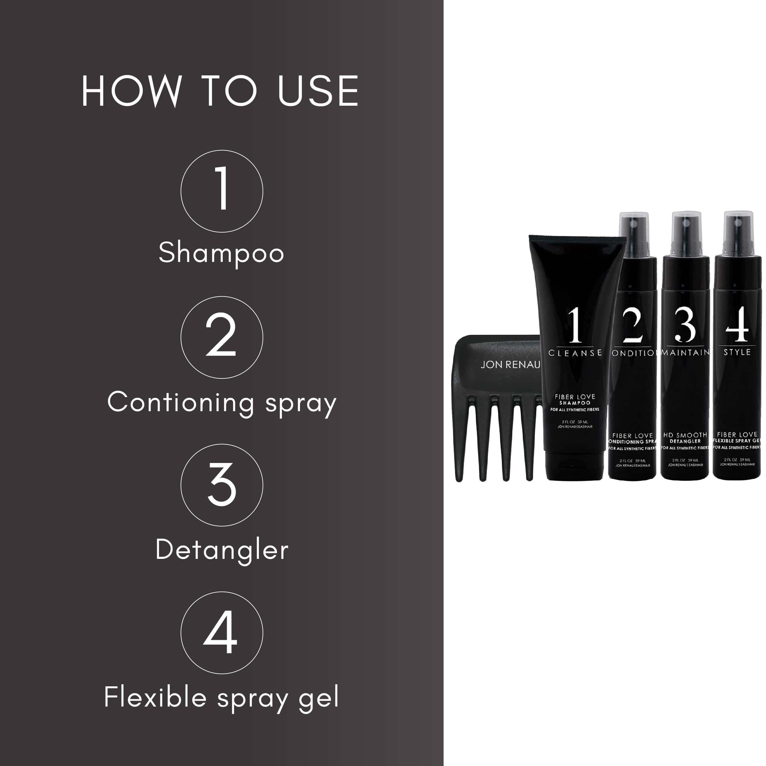 Kit de viaje de cabello sintético Jon Renau - Imagen 6