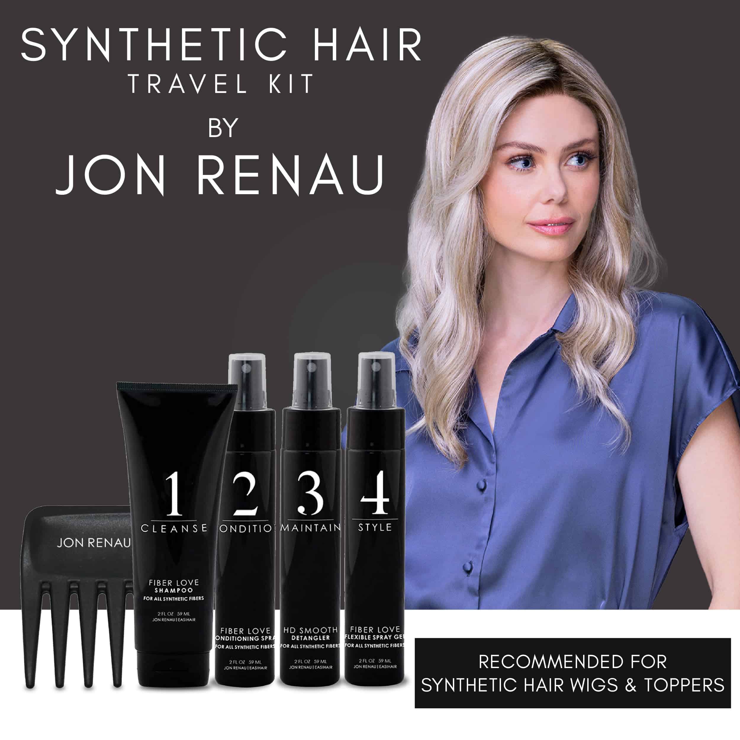 Kit de viaje de cabello sintético Jon Renau - Imagen 3