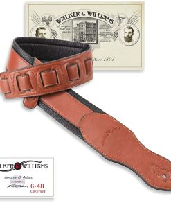 Correa de guitarra Walker & Williams G-48 color marrón