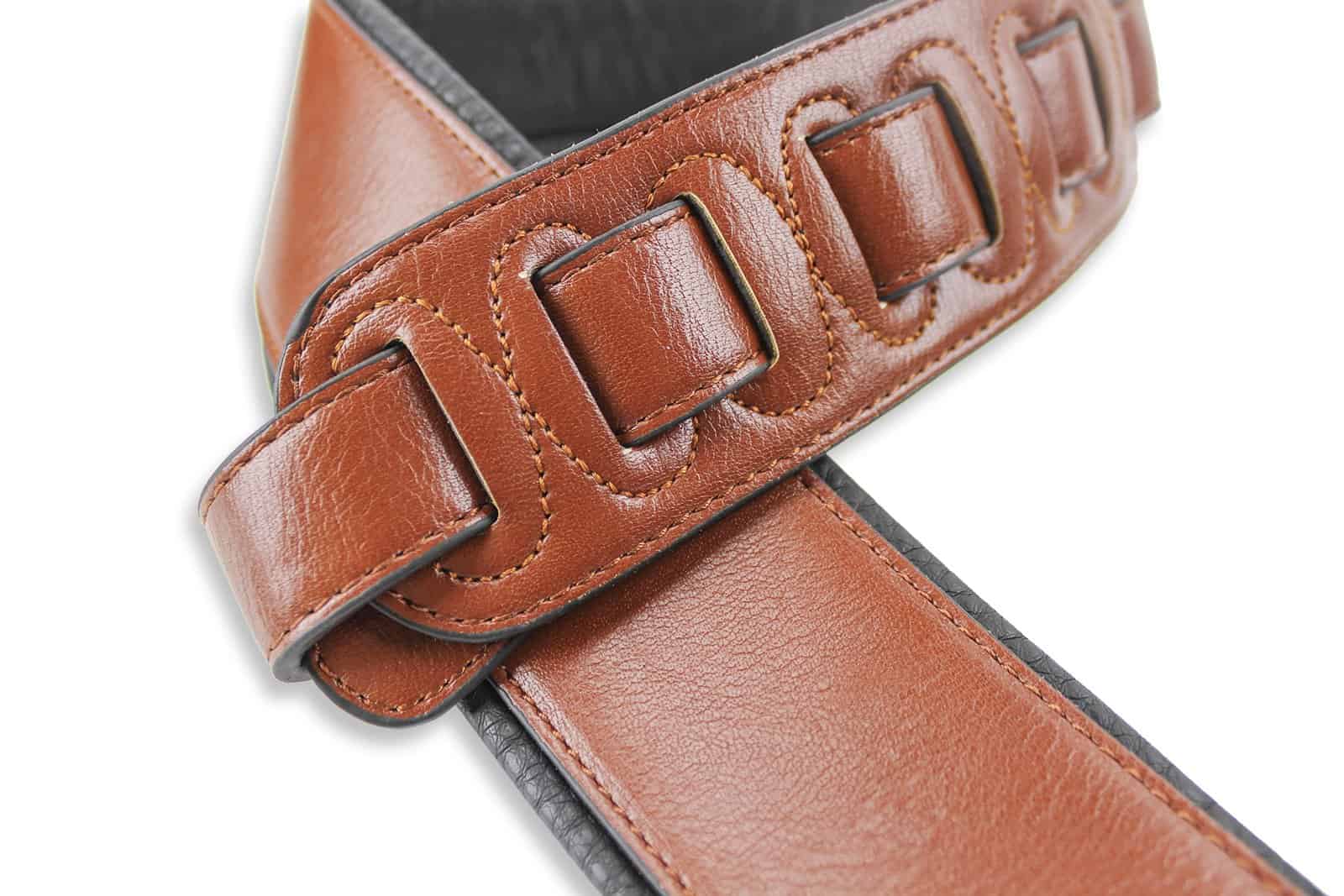 Correa de guitarra Walker & Williams G-28 marrón castaño - Imagen 5