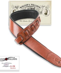 Correa de guitarra Walker & Williams G-28 marrón castaño
