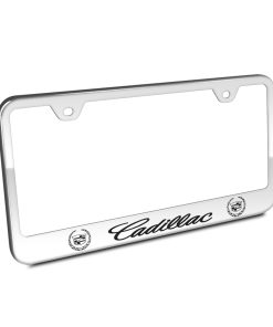 Marco de placa de matrícula de acero inoxidable cromado de