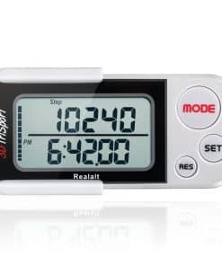 Podómetro Realalt 3DTriSport 3D con Clip, Correa y eBook,