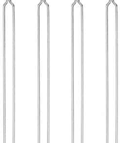 Rösle Kabob, Set de 4 Pinchos para Parrilla, Tamaño Único,