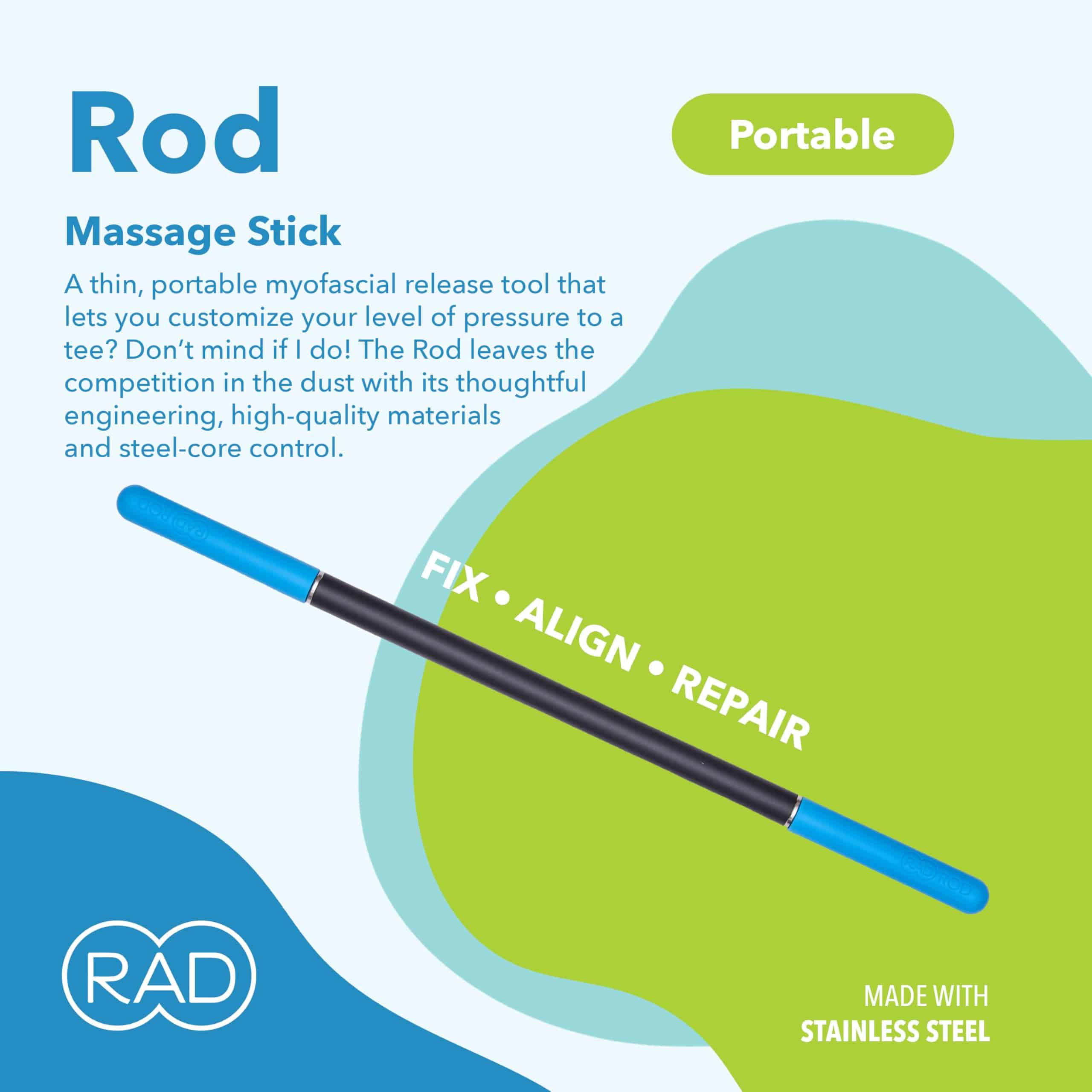RAD Rod - Rodillo de masaje compacto de tejido profundo - - Imagen 3