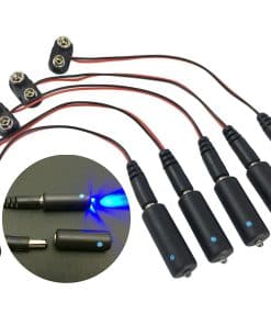 Paquete de 5 luces de efectos micro LED azules operadas con