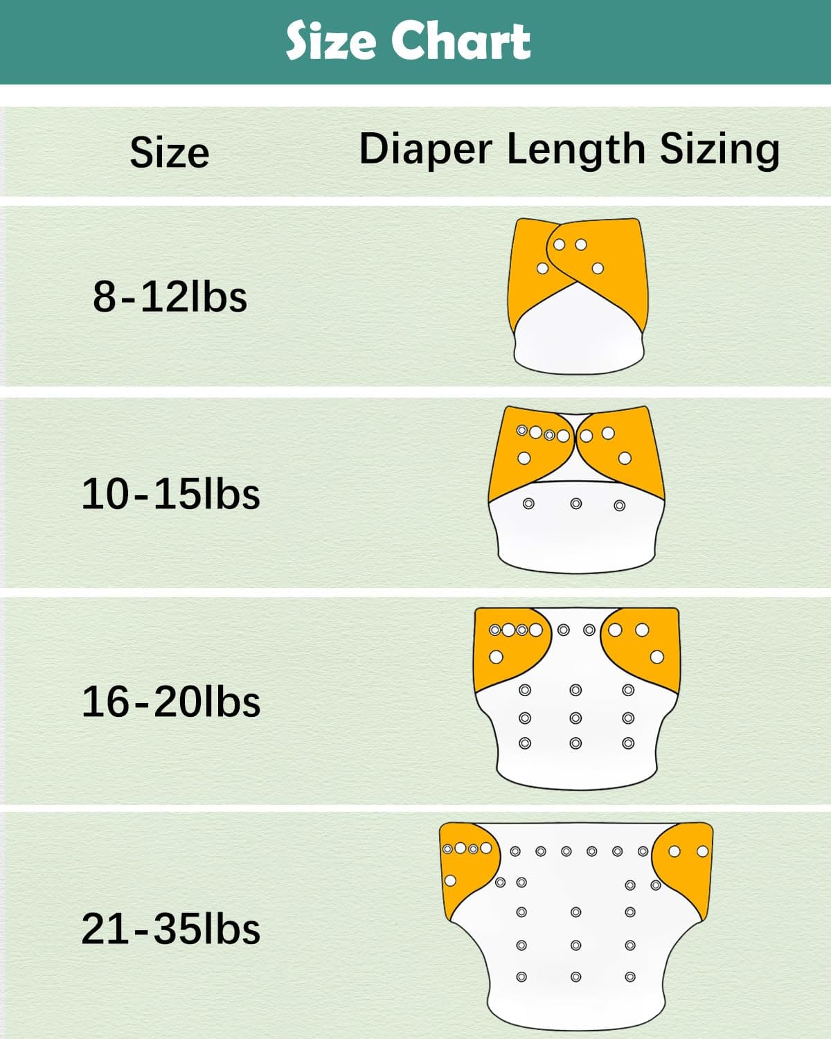 Paquete de 13 pañales de tela babygoal Dinosaurio, Pañal - Imagen 7