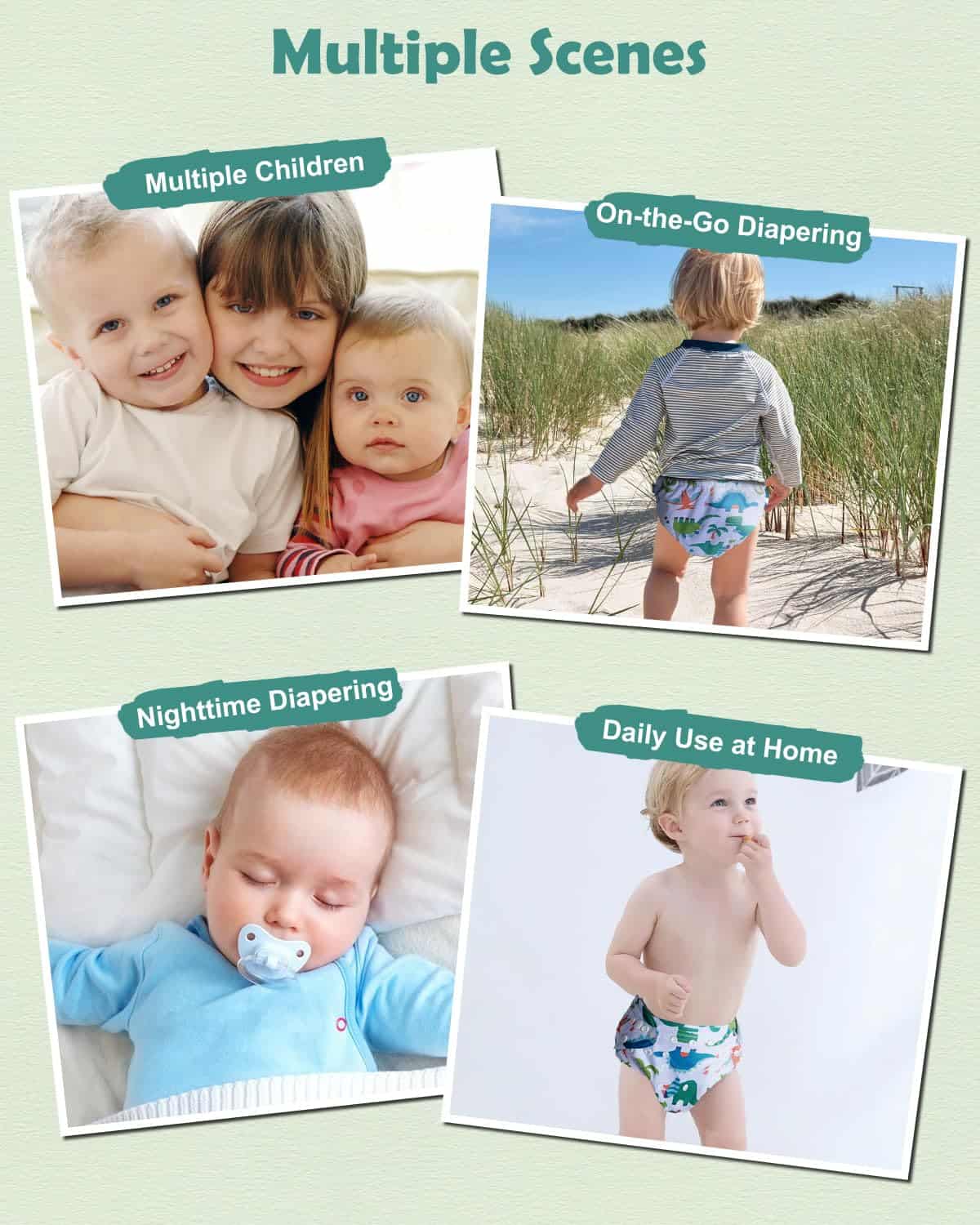 Paquete de 13 pañales de tela babygoal Dinosaurio, Pañal - Imagen 6