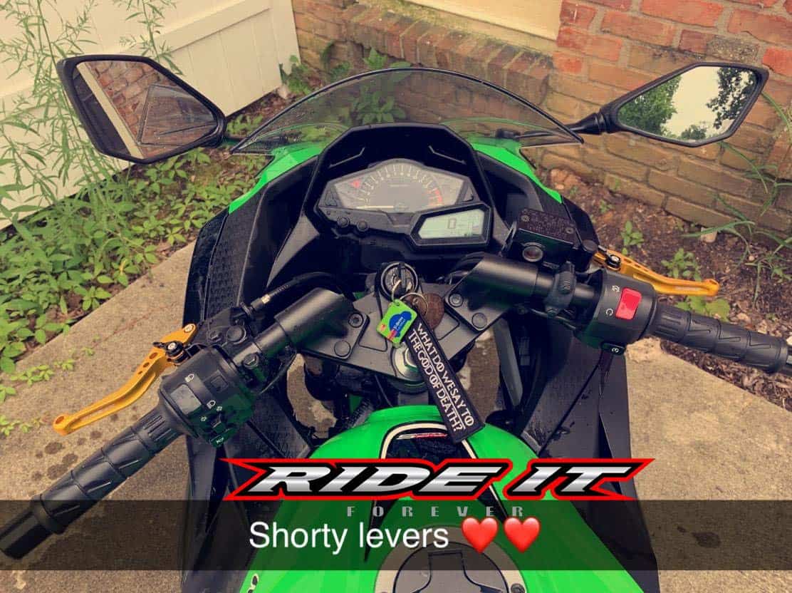 Palancas cortas de freno y embrague para Ninja -Oro - Imagen 5