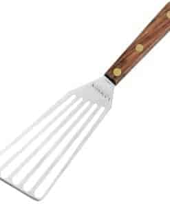 Espátula Ranurada de Chef Lamson 3' x 6" con Mango de Nogal