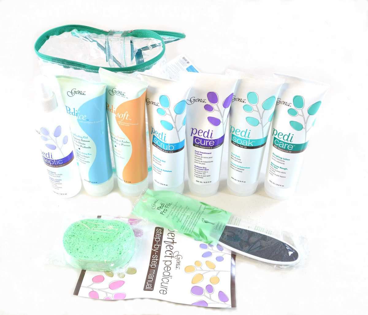 Kit de introducción Gena Pedi Pak, Kit de pedicura con 7 - Imagen 3