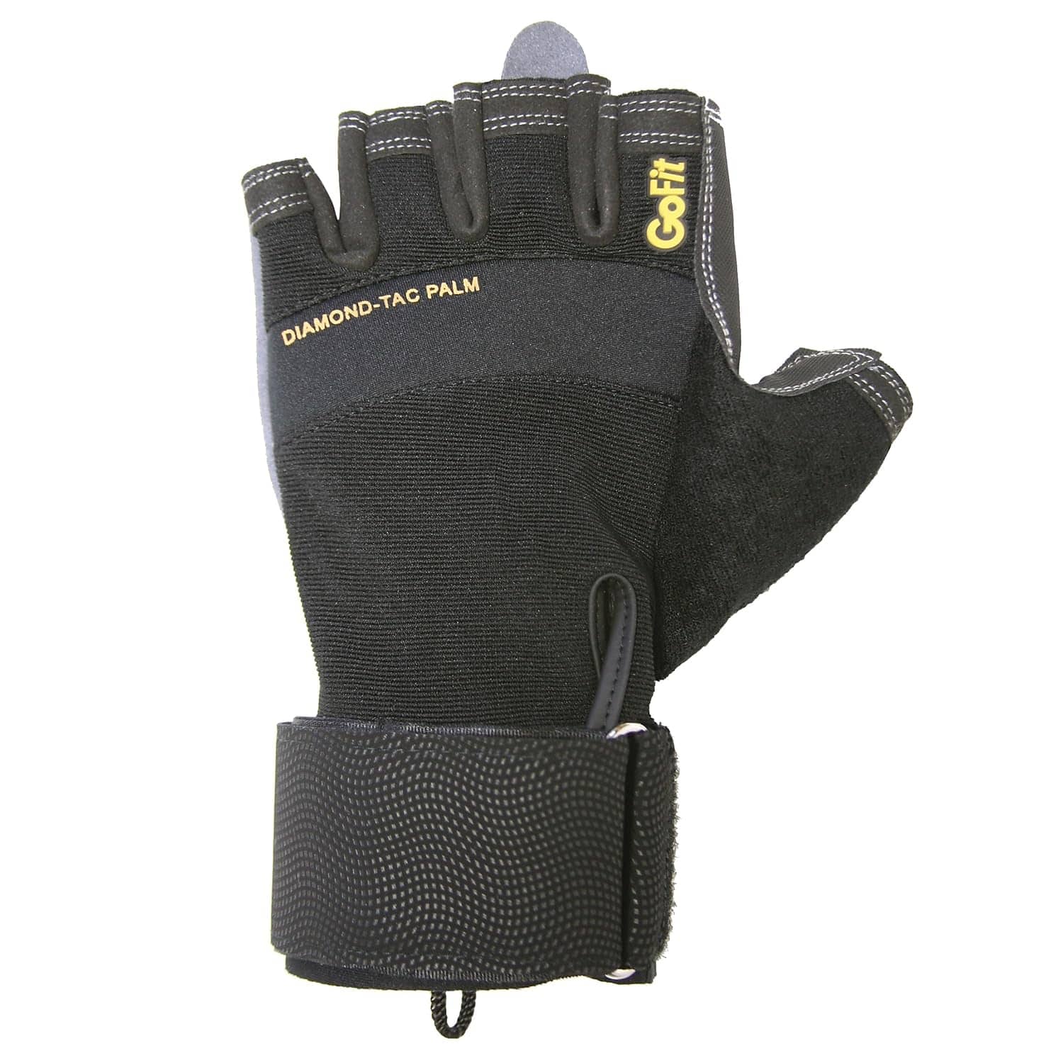 Guantes de Muñeca GoFit Diamond-Tac Negros con Envoltura, - Imagen 5
