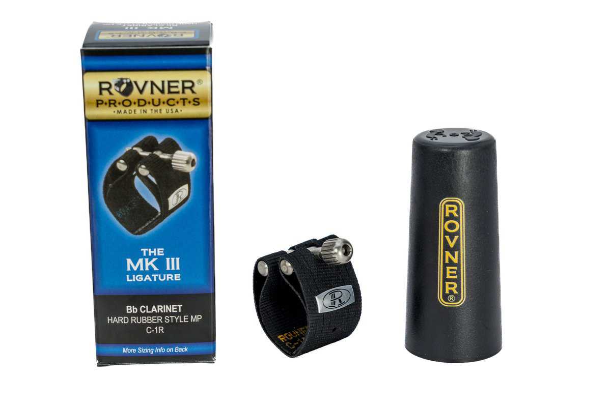 Abrazadera Rovner y Tapa de Plástico para Clarinete Bb -