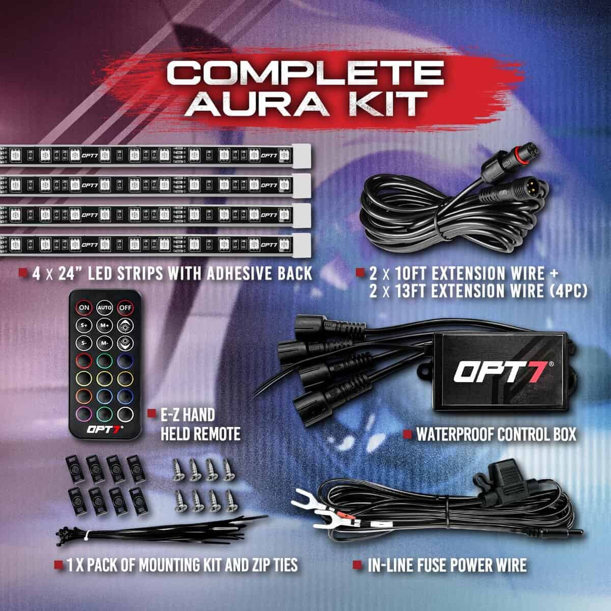 Luces RGB para Ruedas OPT7 Aura con Control Remoto, Luces - Imagen 6