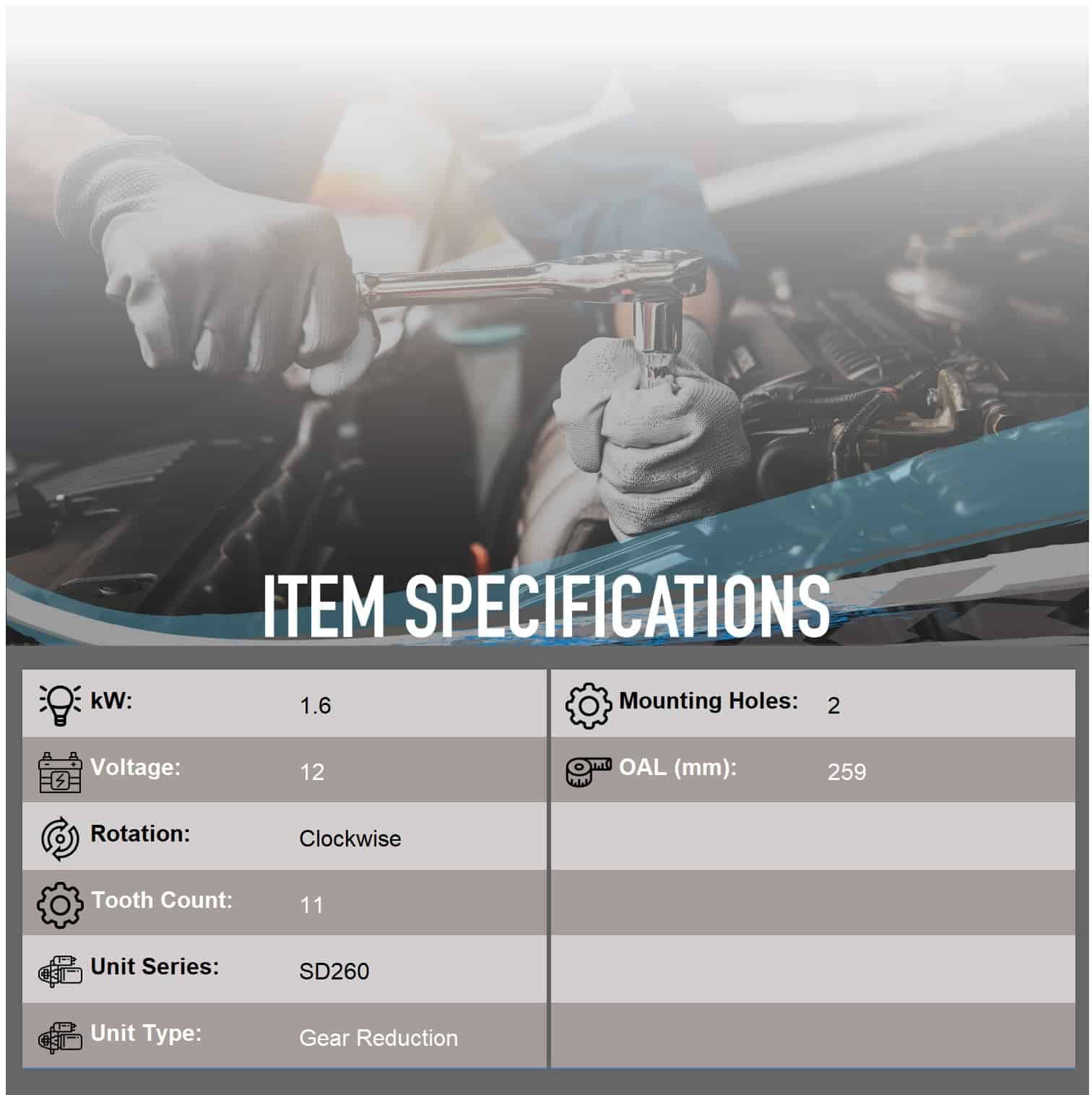 OEG Parts Nuevo Arrancador Compatible con Chevrolet Chevy - Imagen 4