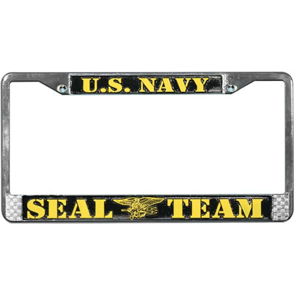 Marco de placa de licencia del equipo Seal de la Armada de