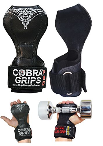 Cobra Grips PRO Guantes de Levantamiento -Negro de Goma