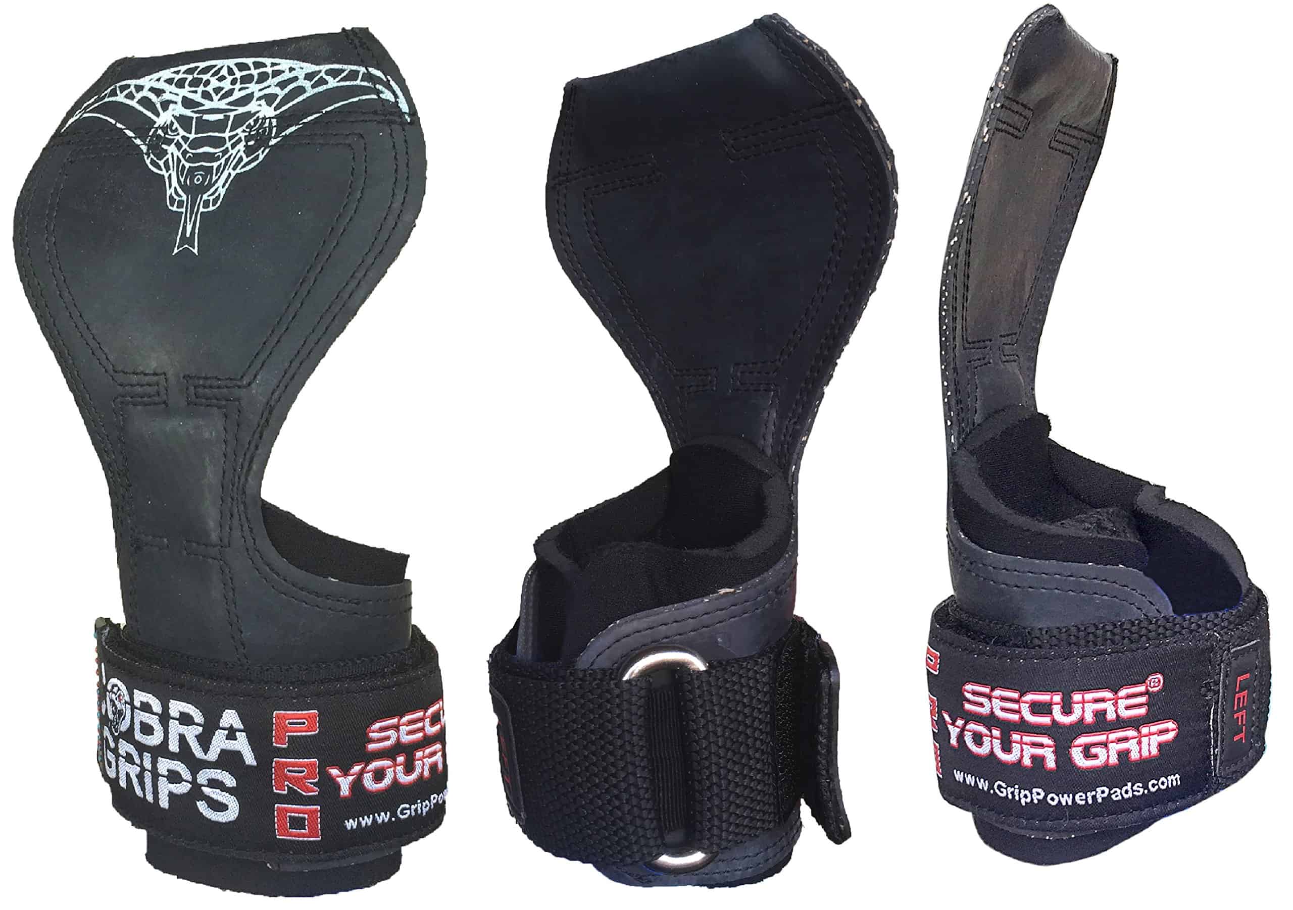Cobra Grips PRO Guantes de Levantamiento -Negro de Goma - Imagen 3