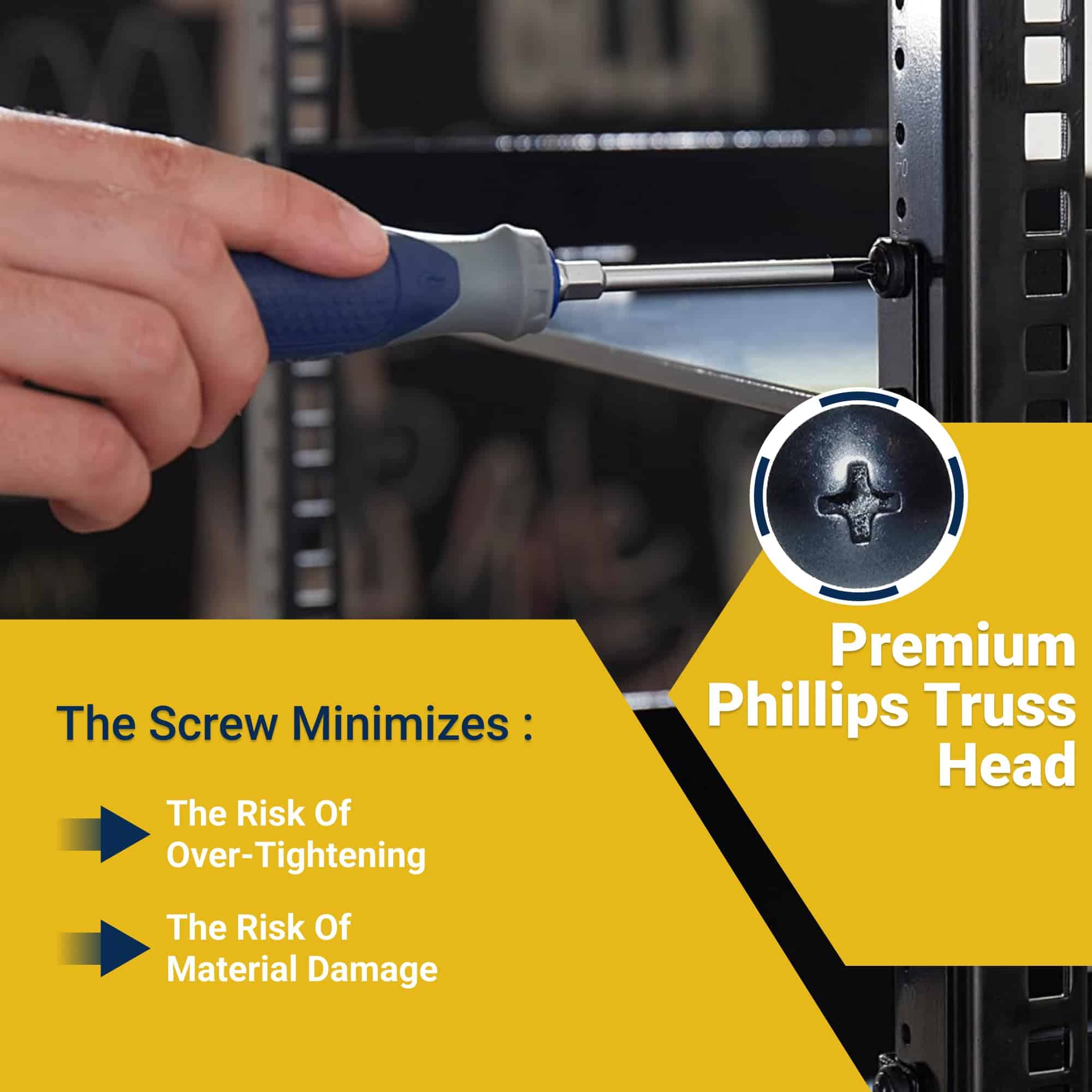 RackGold™ 10-32 Tuercas en Jaula y Tornillos con Arandelas - Imagen 4