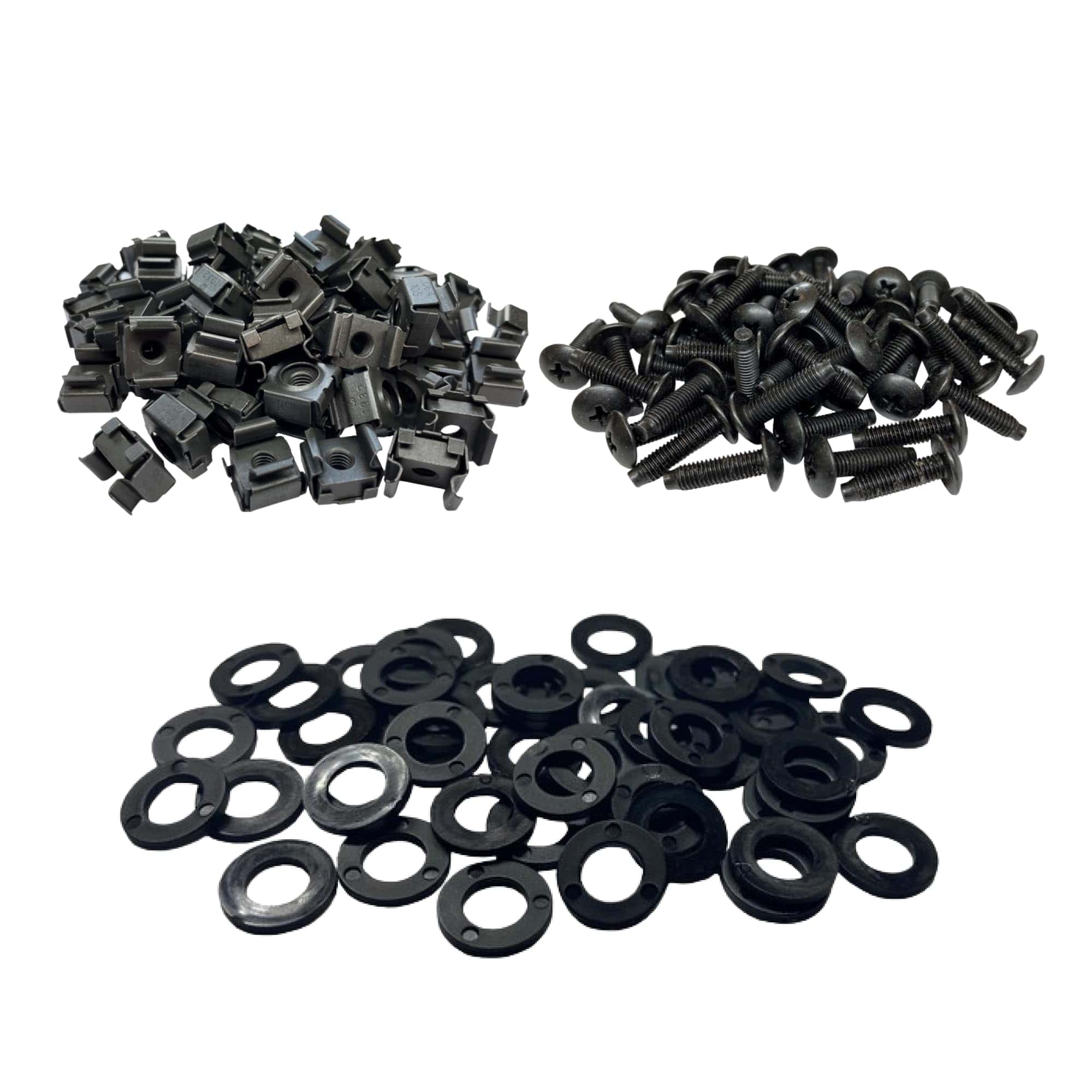 RackGold™ 10-32 Tuercas en Jaula y Tornillos con Arandelas