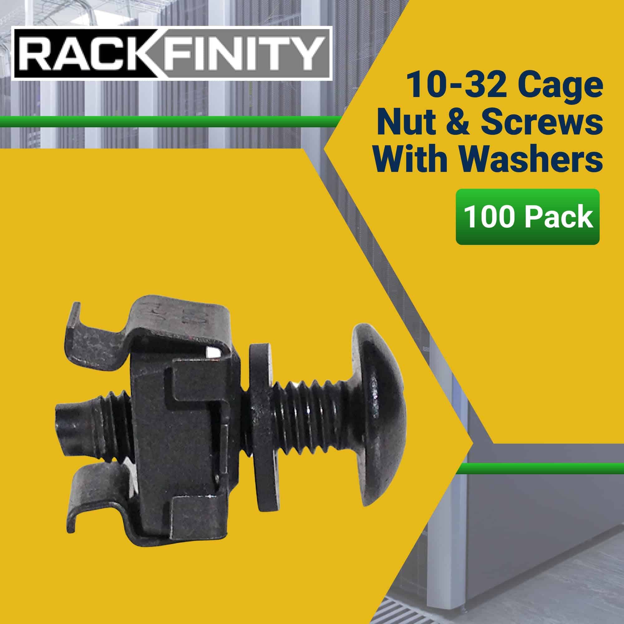 RackGold™ 10-32 Tuercas en Jaula y Tornillos con Arandelas - Imagen 3