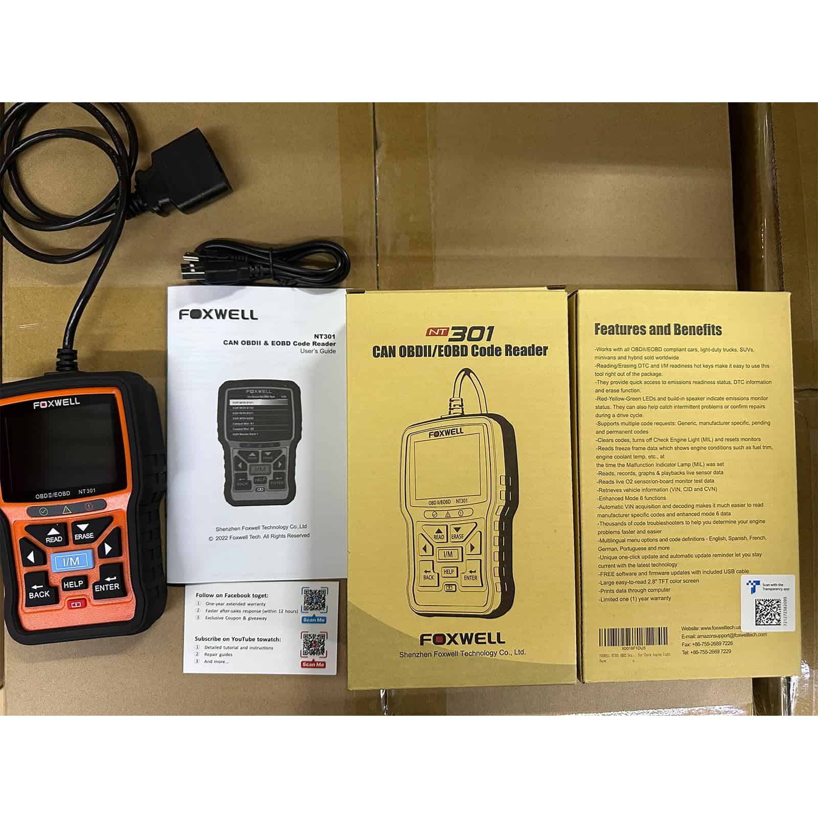 FOXWELL NT301 Escáner OBD2 de Datos en Vivo Profesional - Imagen 9