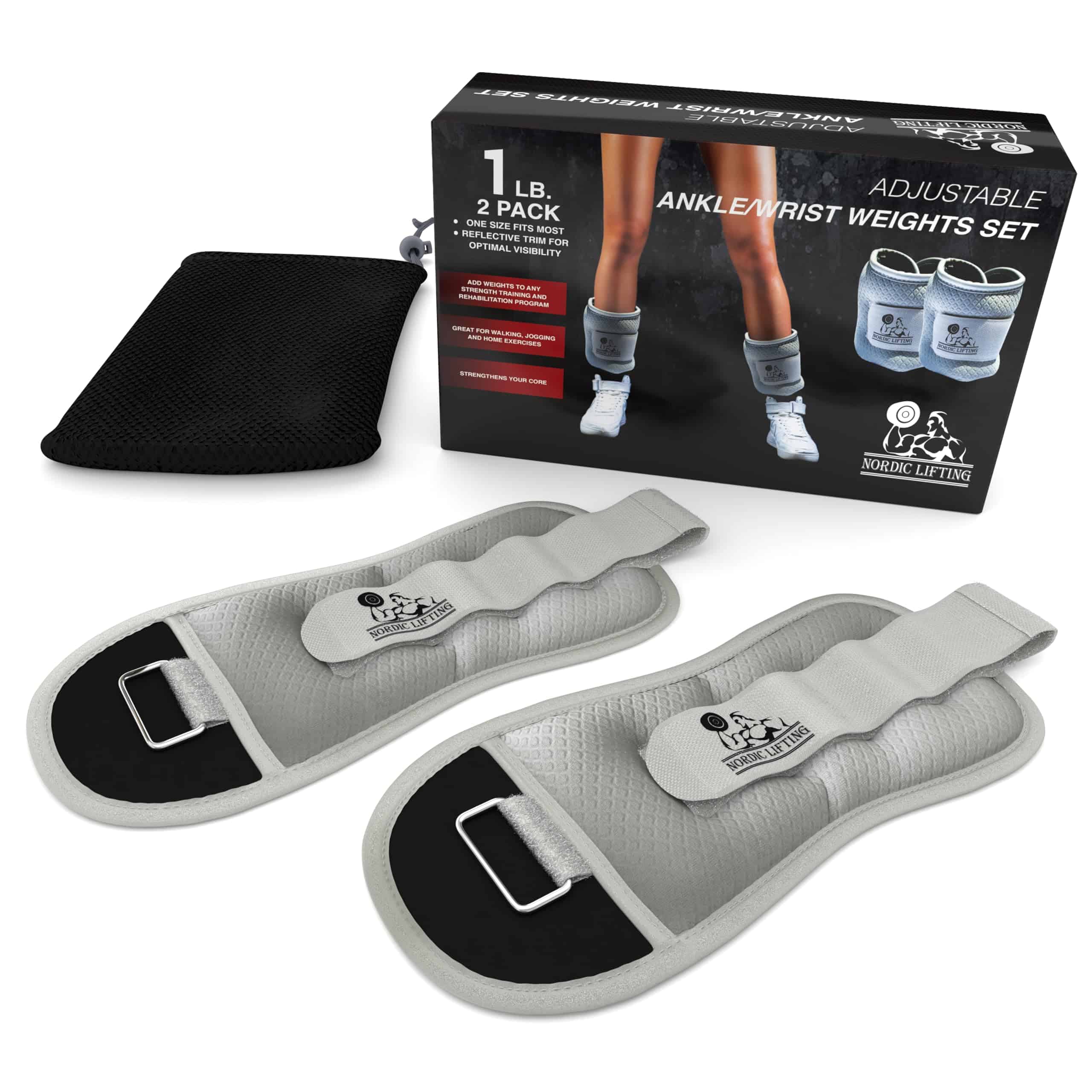 Pesas para Tobillo/Muñeca (1 Par) para -Gris Elegante - Imagen 3
