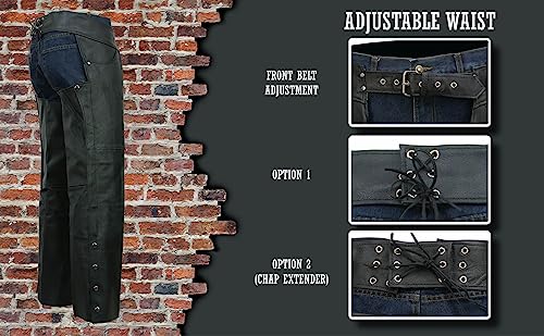 Event Leather EL1101 Pantalones de Moto de -Negro - Imagen 5