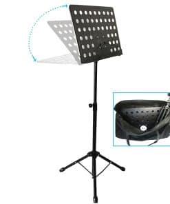 Atril de Música para Partituras Negro Portátil para Libros