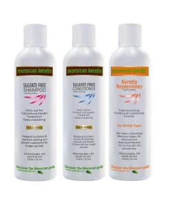 Kit de Cuidado Triple de Keratina Marroquí - Reparador de