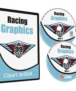 Racing Graphics Clipart-Plotter de Corte de Vinilo Imágenes