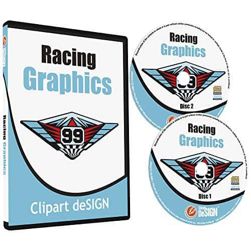 Racing Graphics Clipart-Plotter de Corte de Vinilo Imágenes