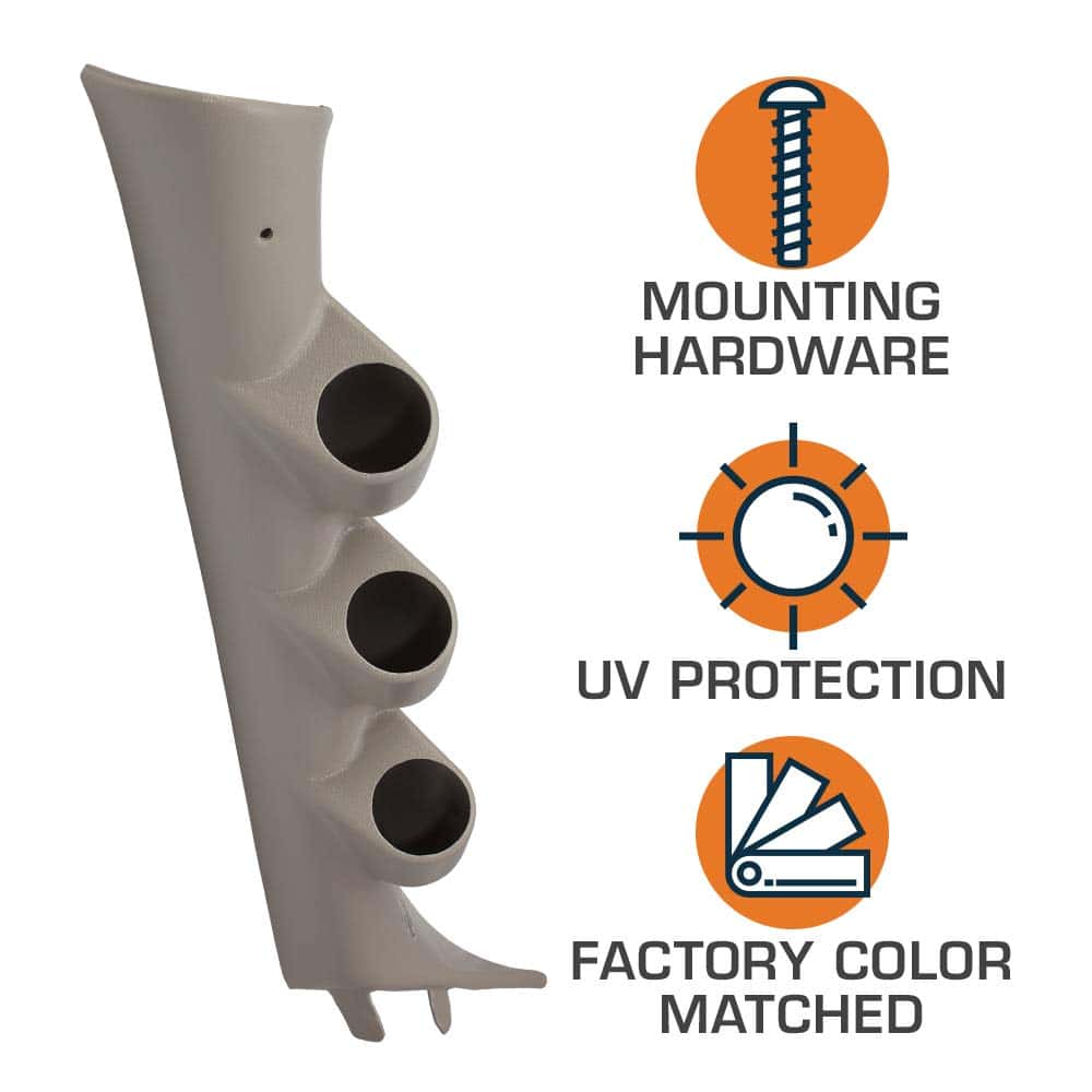 Montura de triple pod de calibrador GlowShift en color tan - Imagen 4