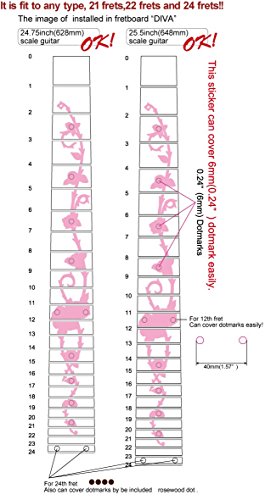 Calcomanía de incrustación para guitarra estilo Gypsy Rose - Imagen 8