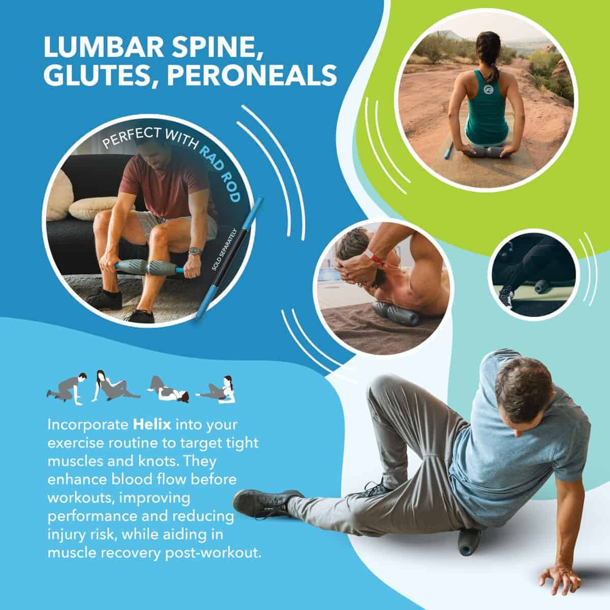 RAD Helix - Rodillo de espuma de alta densidad compacto - Imagen 4