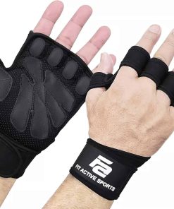 Guantes de Levantamiento de Pesas -Negro