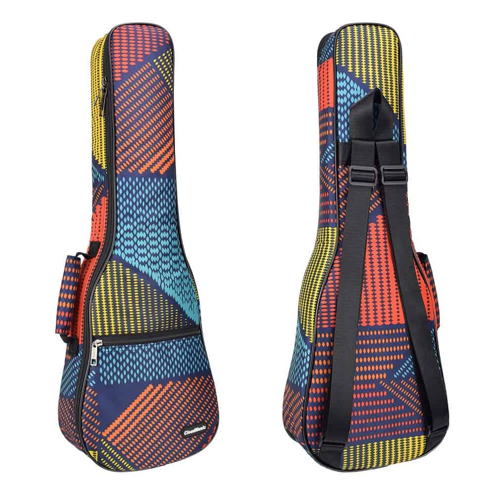 Estuche de Ukelele CloudMusic Bolsa Acolchada con Mochila