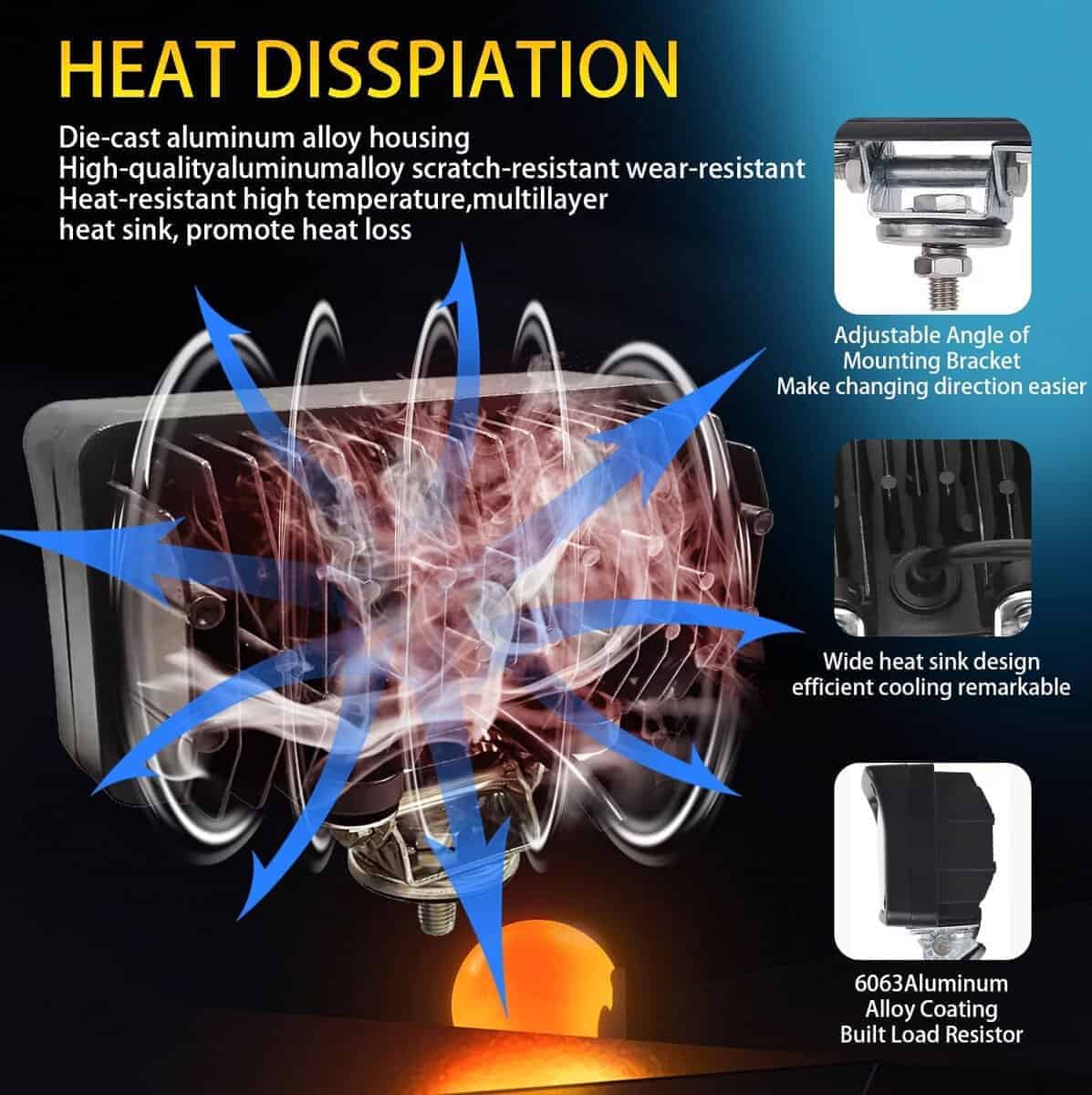 JASLITE 2PACK 6.3IN 45W Barra de Luces Led, Luces de - Imagen 4