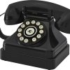 Teléfono clásico de escritorio con cable Crosley CR62-BK
