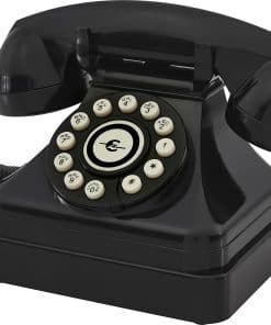 Teléfono clásico de escritorio con cable Crosley CR62-BK