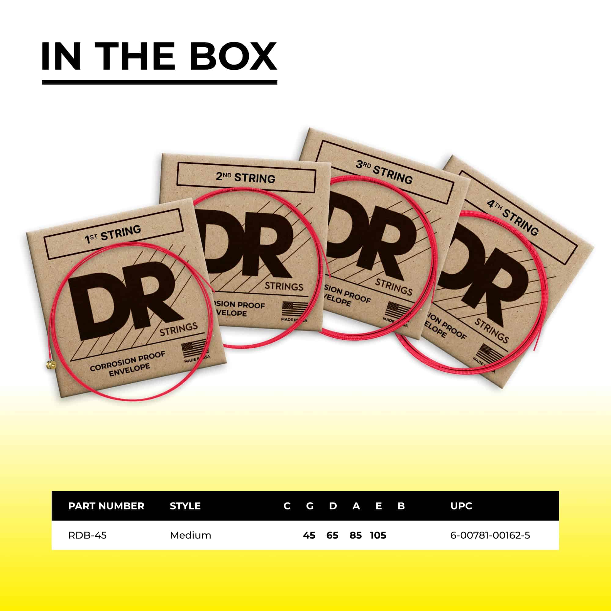 Cuerdas para Bajo DR Strings Red Devils - -Rojo - Imagen 3