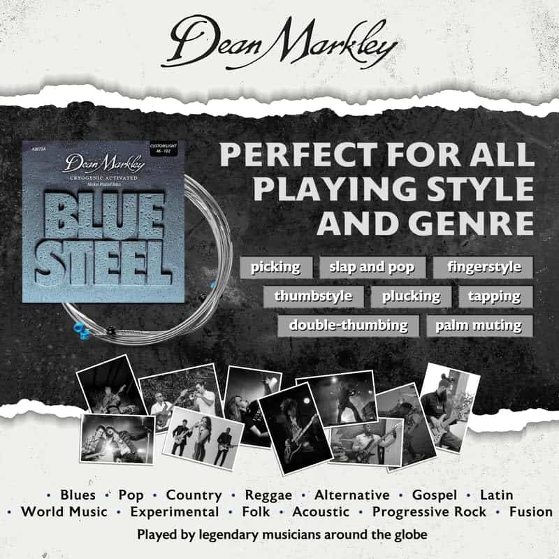 Dean Markley NPS Blue Steel Juego de Cuerdas para Bajo de 4 - Imagen 8