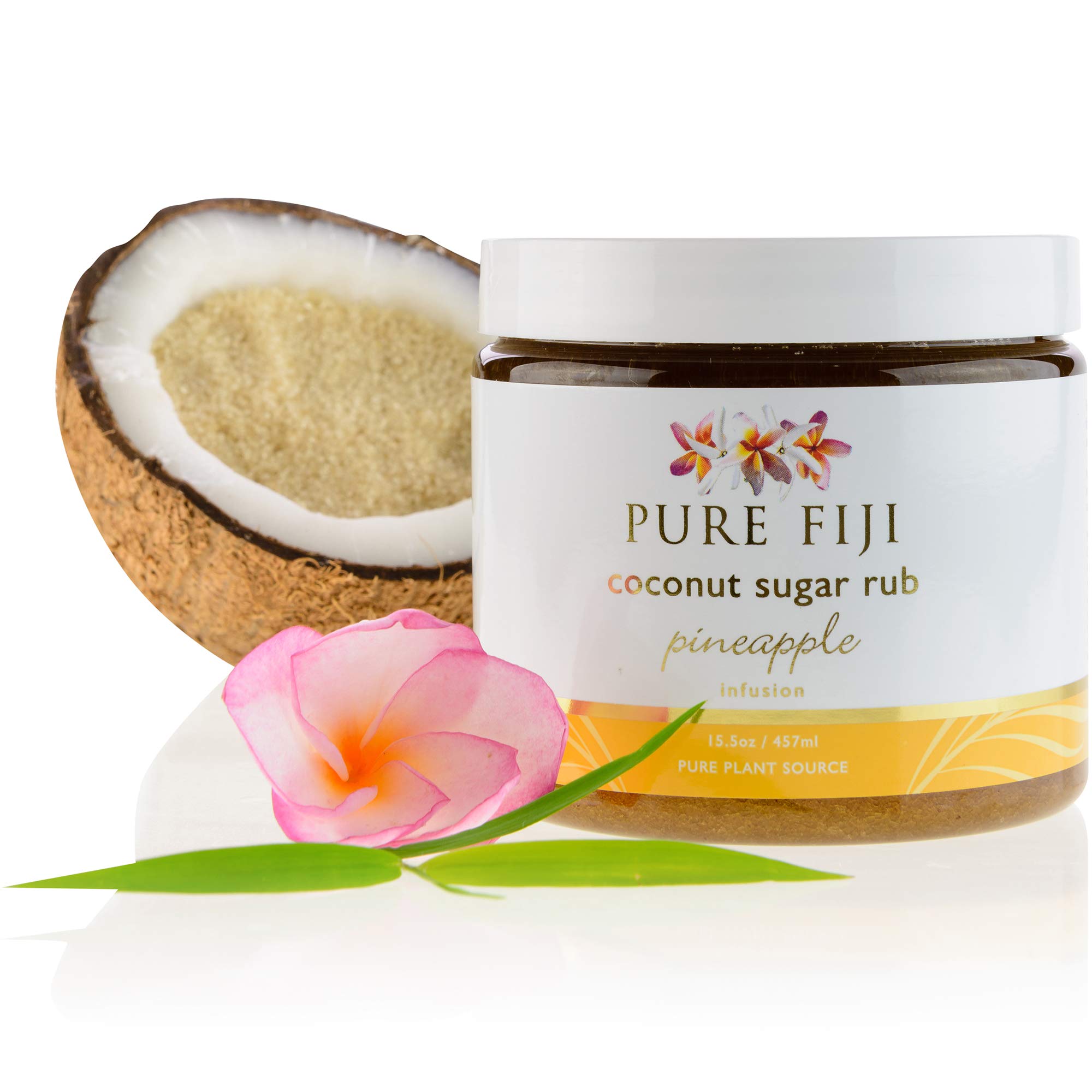 Exfoliante Corporal de Azúcar de Coco Pure Fiji - -, 15.5 Oz