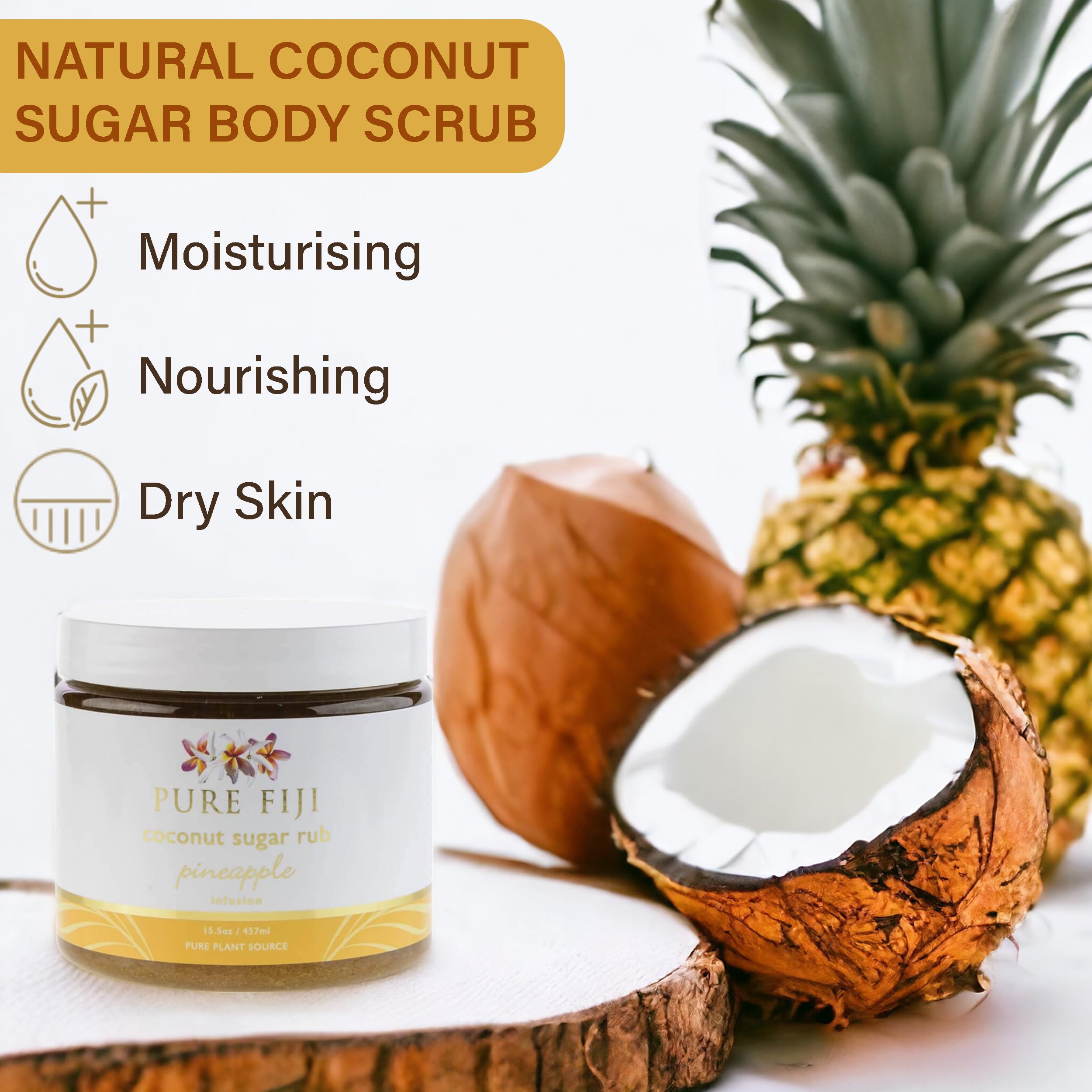 Exfoliante Corporal de Azúcar de Coco Pure Fiji - -, 15.5 Oz - Imagen 4