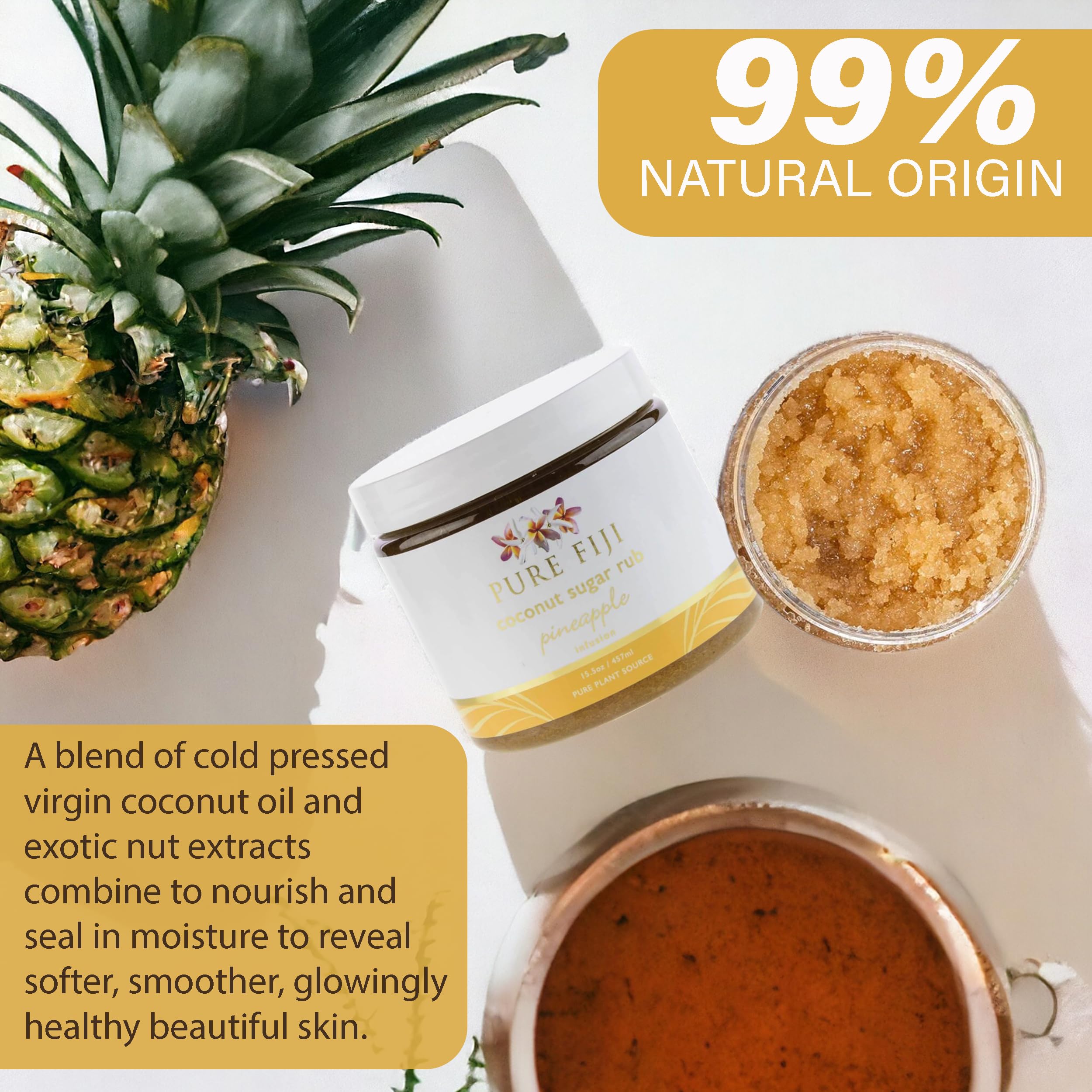 Exfoliante Corporal de Azúcar de Coco Pure Fiji - -, 15.5 Oz - Imagen 7