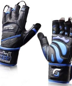 Guantes de Cuero de Élite para Gimnasio con Muñequeras